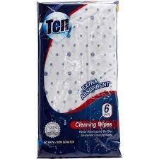 12- PAÑO LIMPIEZA-  CLEANING WIPES TEN - 6EA.EN BOLSA MICROFIBRA - CS 72/PK - 6 XPQTE